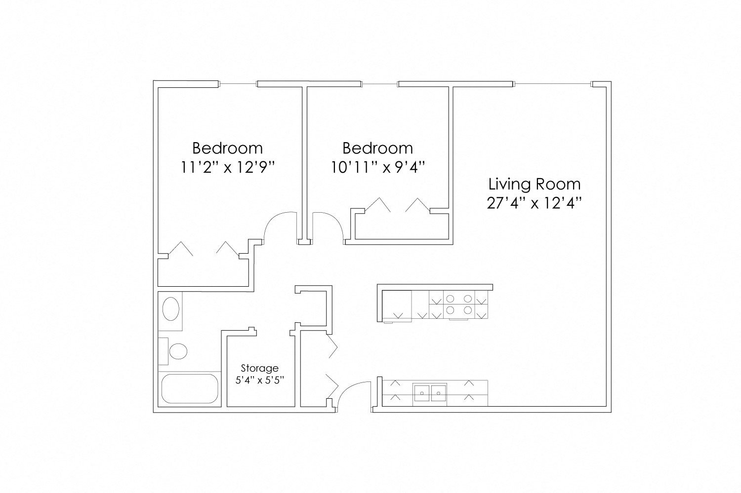 Floor Plans of Forest Park Apartments in Grand Forks, ND